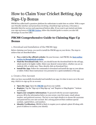 How to Claim Your Cricket Betting App Sign Up Bonus