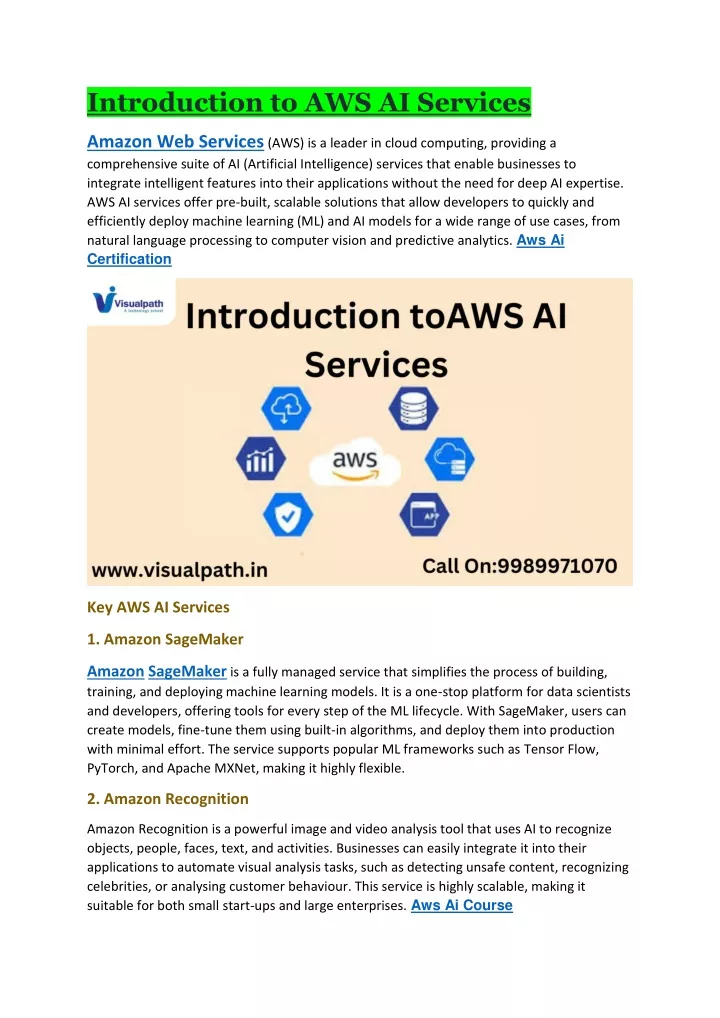 introduction to aws ai services