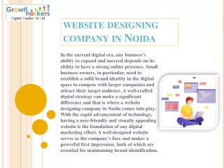 How a Digital Marketing Agency and Website Designing Company in Noida
