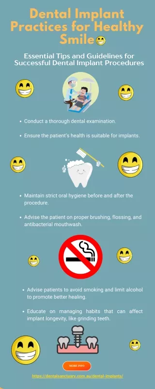 Dental Implant Practices for Healthy Smile Infographics