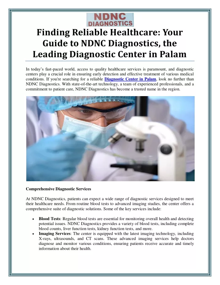 finding reliable healthcare your guide to ndnc