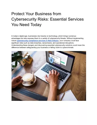 Protect Your Business from Cybersecurity Risks_ Essential Services You Need Today