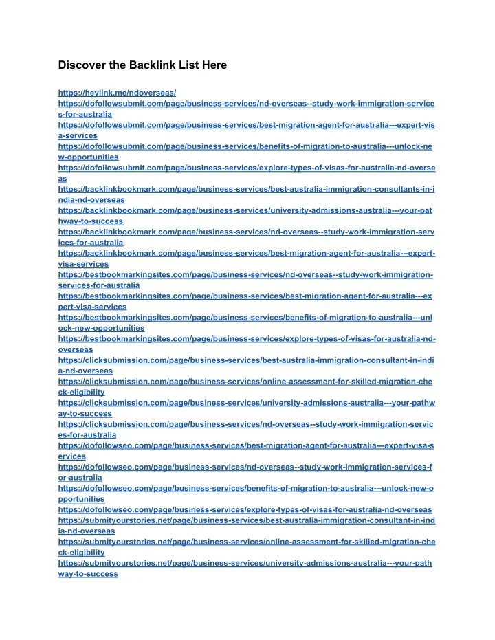 Backlink List Example PPT - Proven Backlinks List to Skyrocket Your SEO PowerPoint ...