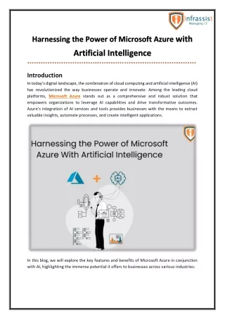 Harnessing the Power of Microsoft Azure with Artificial Intelligence