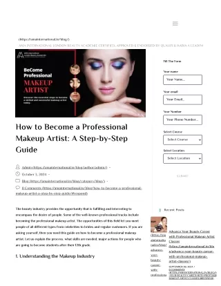How to Become a Professional Makeup Artist: Step-by-Step Guide