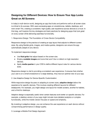 Designing for Different Devices_ How to Ensure Your App Looks Great on All Screens