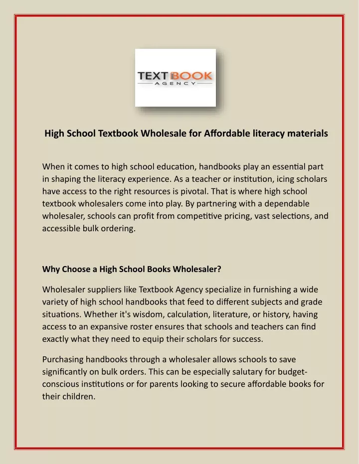 high school textbook wholesale for affordable