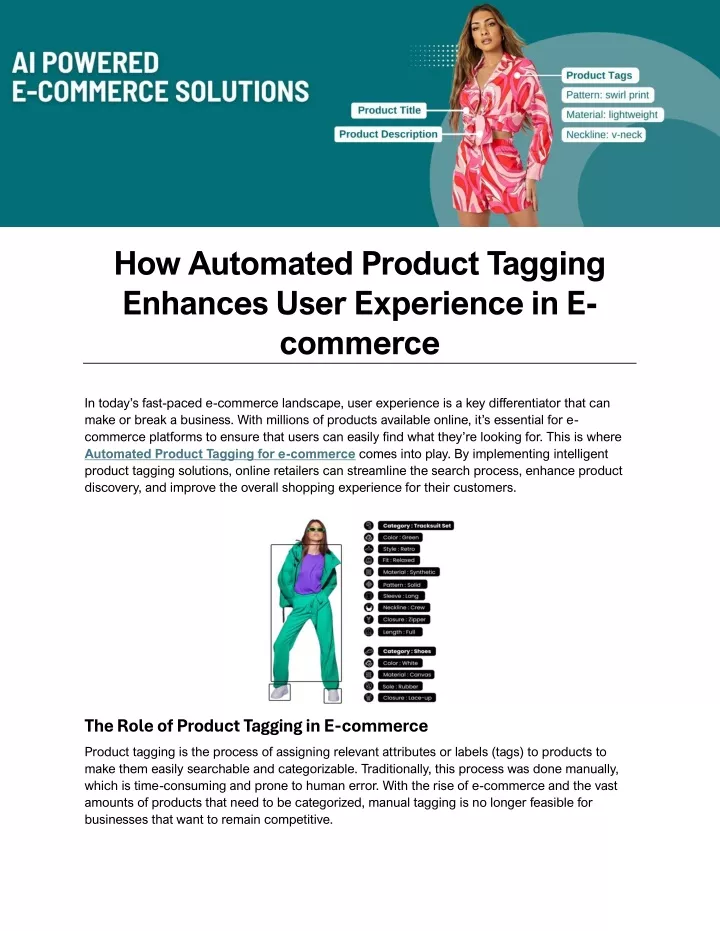 how automated product tagging enhances user