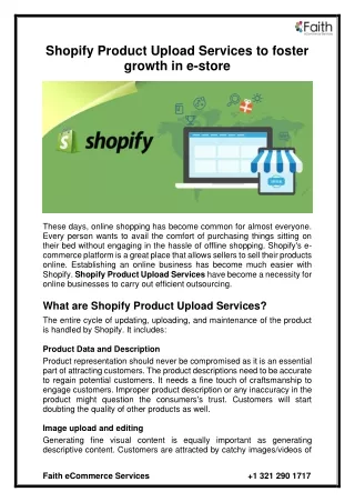 shopify product upload services to foster growth