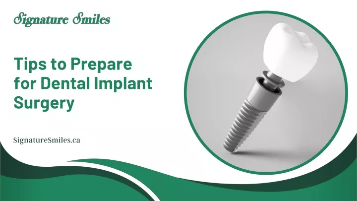 tips to prepare for dental implant surgery