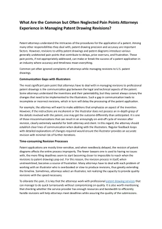 What Are the Common but Often Neglected Pain Points Attorneys Experience in Managing Patent Drawing Revisions