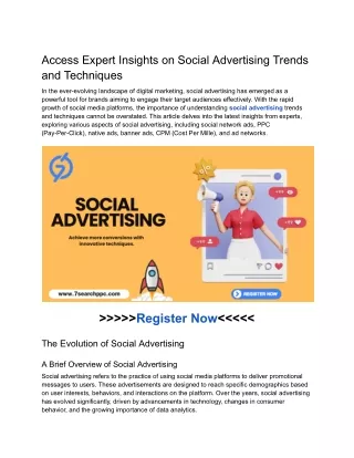 access expert insights on social advertising