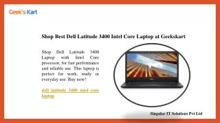 Shop Best Dell Latitude 3400 Intel Core Laptop at Geekskart