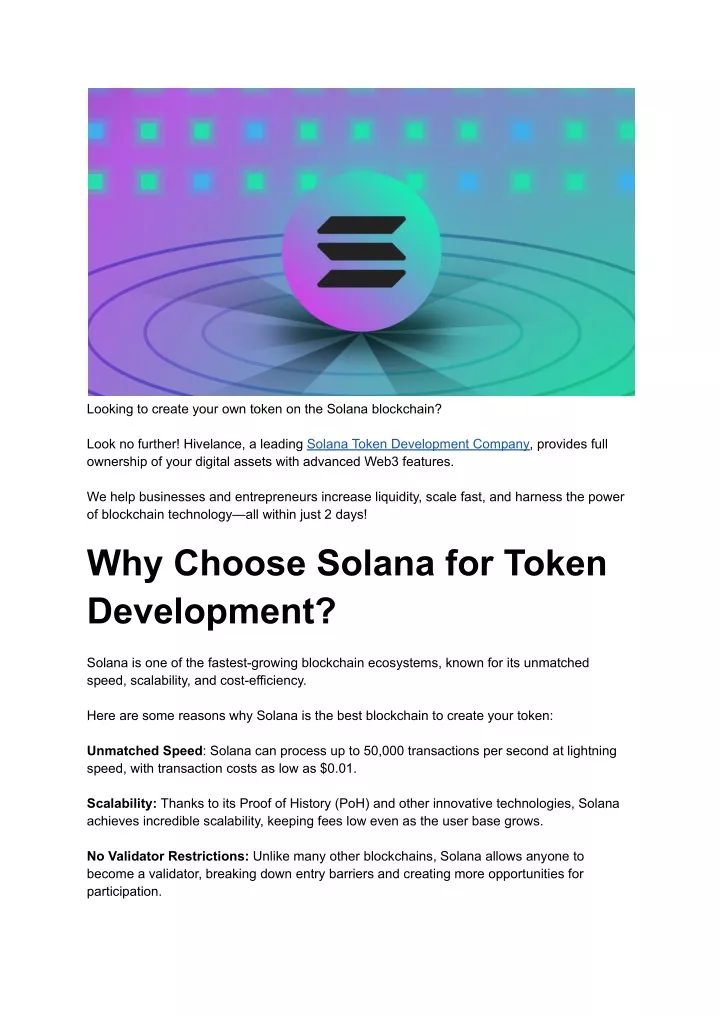 looking to create your own token on the solana