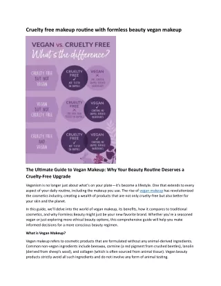 Cruelty free makeup routine with formless beauty vegan makeup