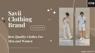 Savii Clothing Brand