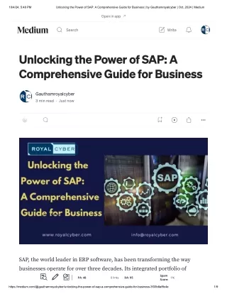 Unlocking the Power of SAP: A Comprehensive Guide for Business