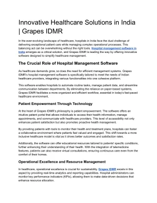 Hospital Management Software in India