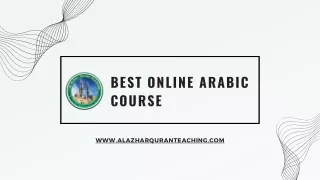 Best Online Arabic Course