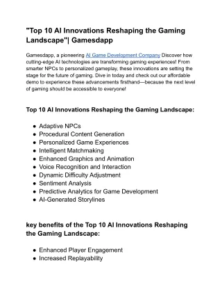 ai game development company