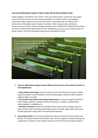 structural optimization design of new energy