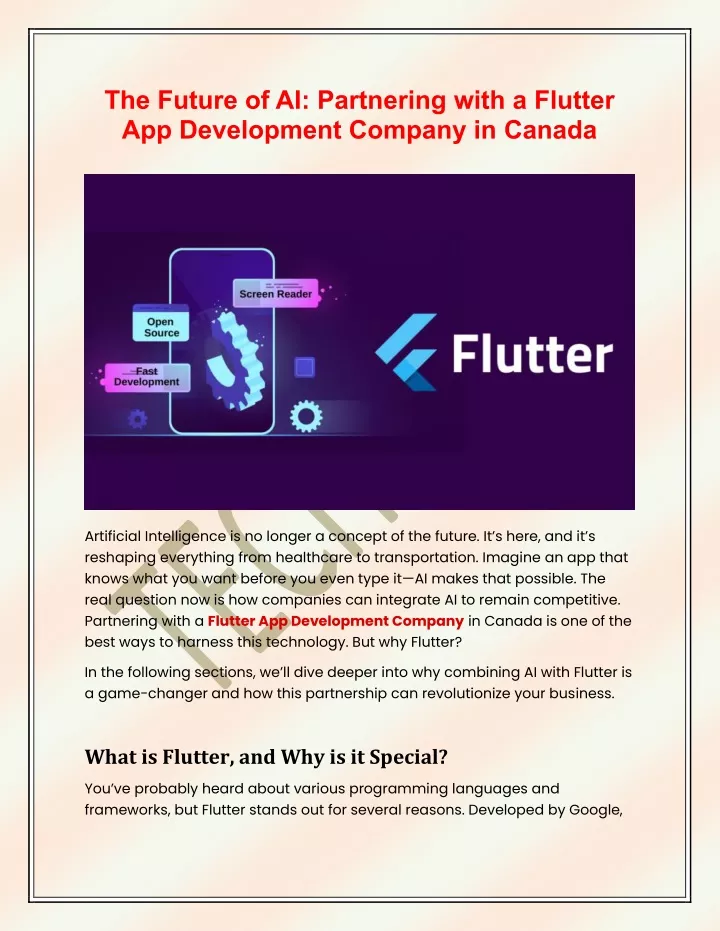 the future of ai partnering with a flutter