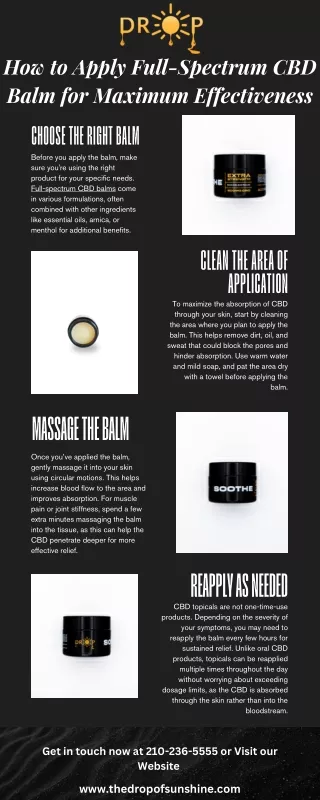 how to apply full spectrum cbd balm for maximum