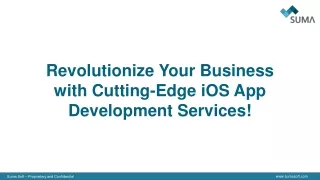 Take your business to new heights with Suma Soft's professional iOS app developm