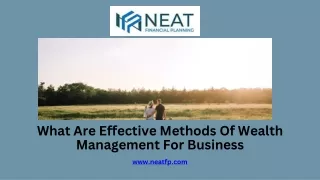 what are effective methods of wealth management