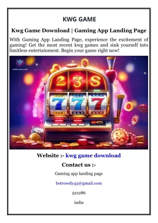 kwg game download gaming app landing page