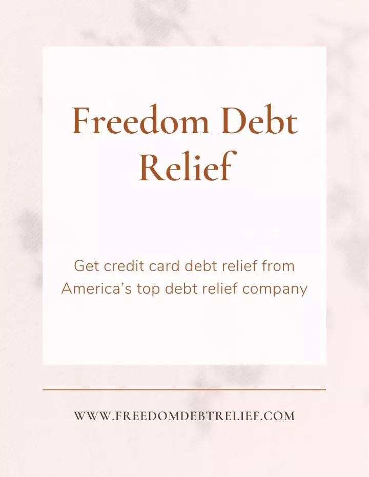 freedom debt relief