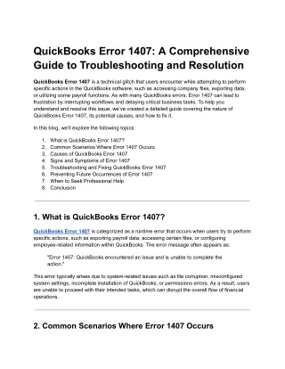 QuickBooks Error 1407_ A Comprehensive Guide to Troubleshooting and Resolution