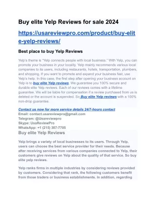 Buy elite Yelp Reviews for sale 2024 (1)