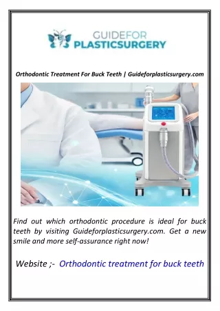 Orthodontic Treatment For Buck Teeth  Guideforplasticsurgery.com