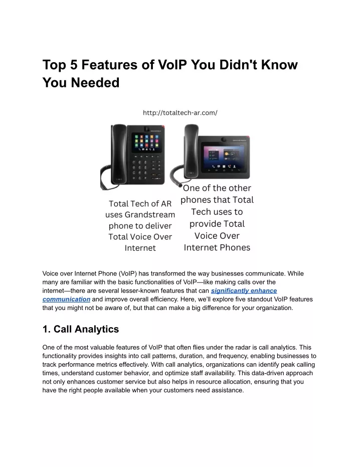 top 5 features of voip you didn t know you needed