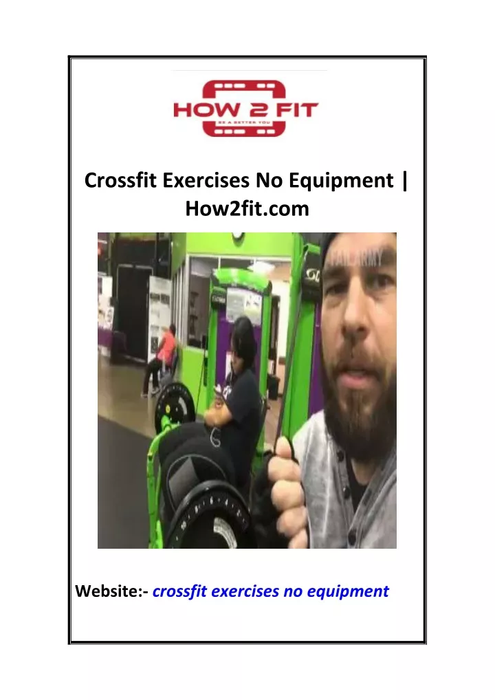 crossfit exercises no equipment how2fit com