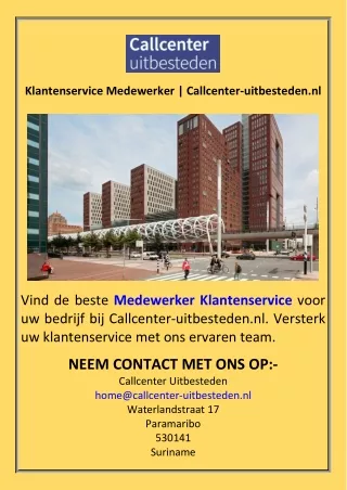 Klantenservice Medewerker  Callcenter-uitbesteden.nl