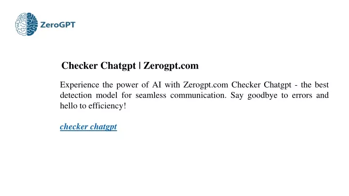 checker chatgpt zerogpt com