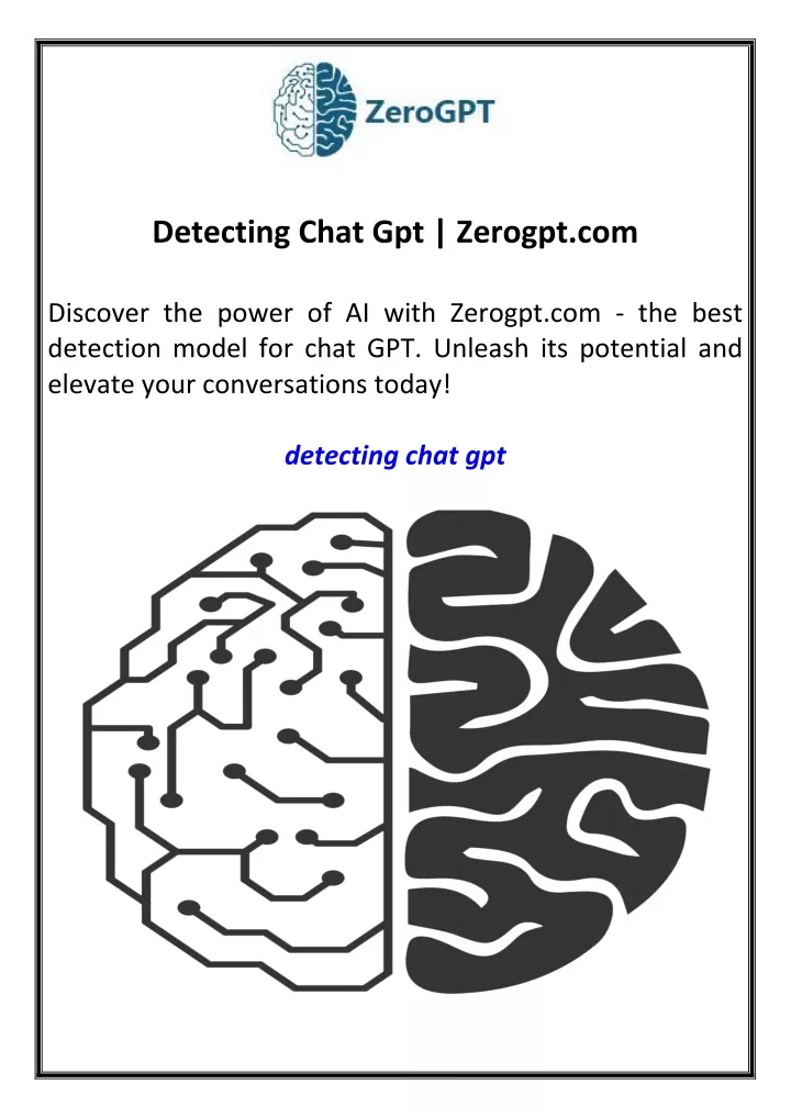 detecting chat gpt zerogpt com