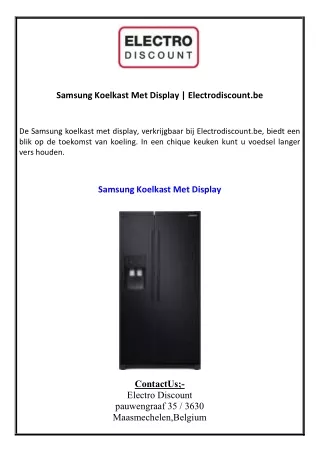 samsung koelkast met display electrodiscount be