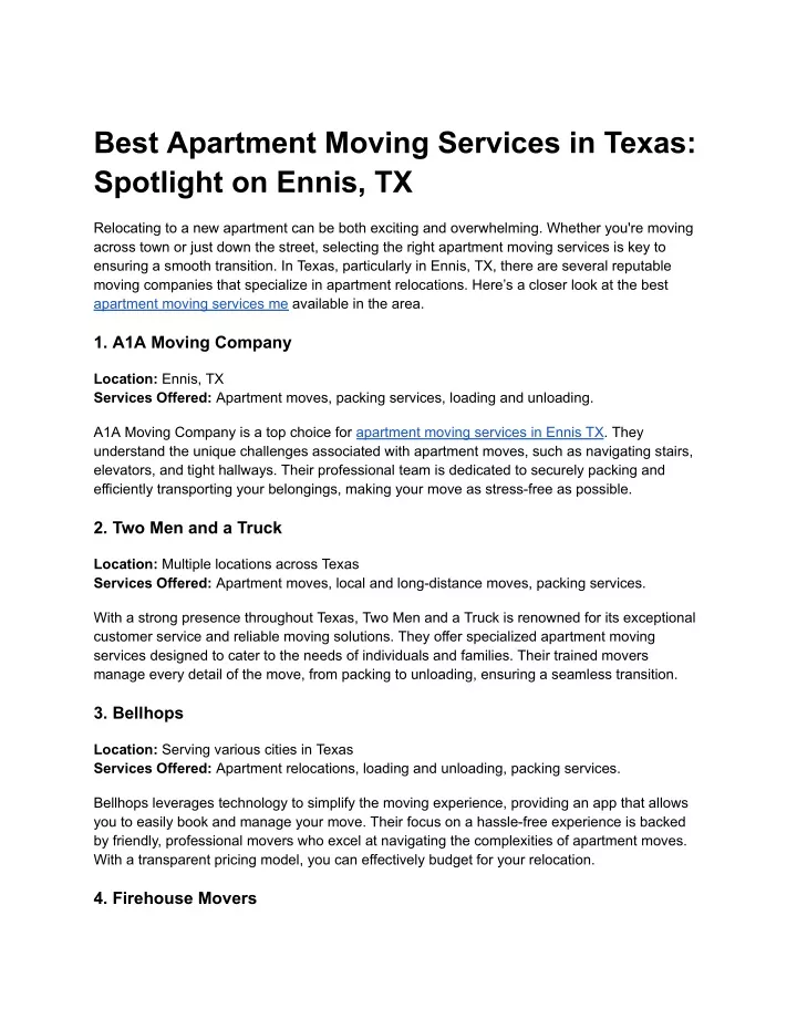 best apartment moving services in texas spotlight