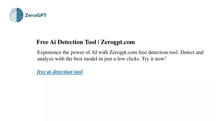 free ai detection tool zerogpt com