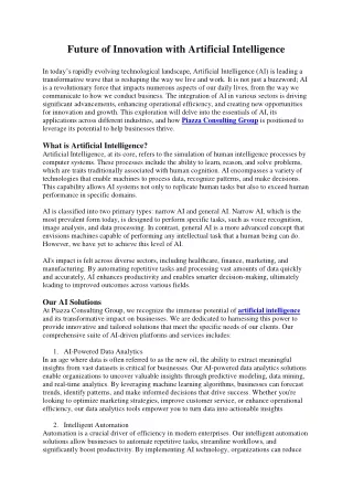 future of innovation with artificial intelligence