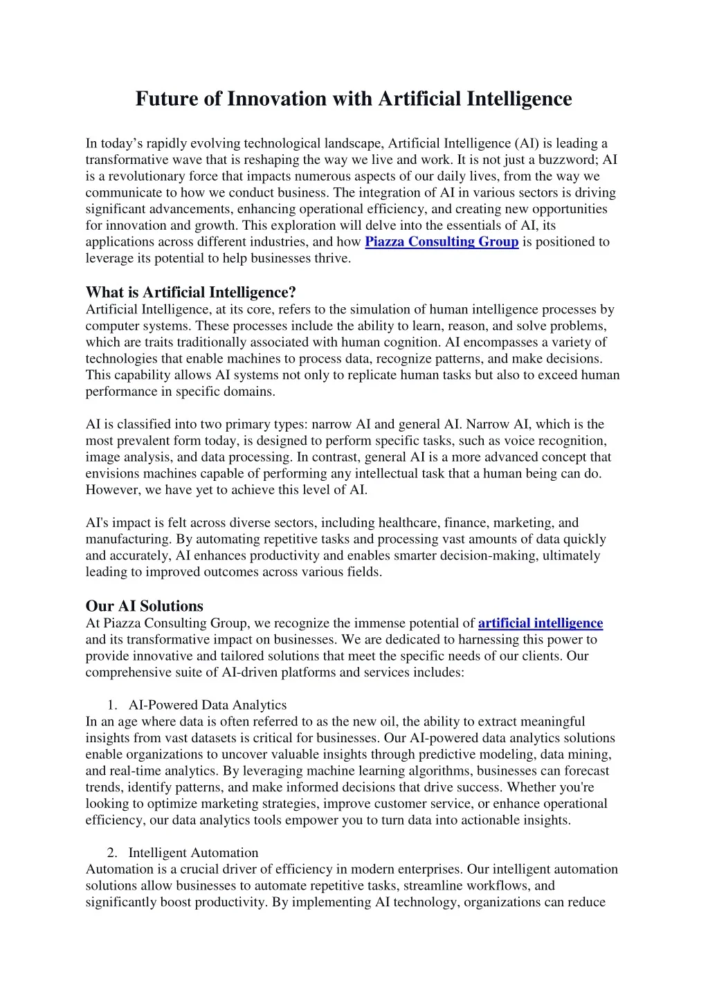 PPT - Future of Innovation with Artificial Intelligence PowerPoint ...