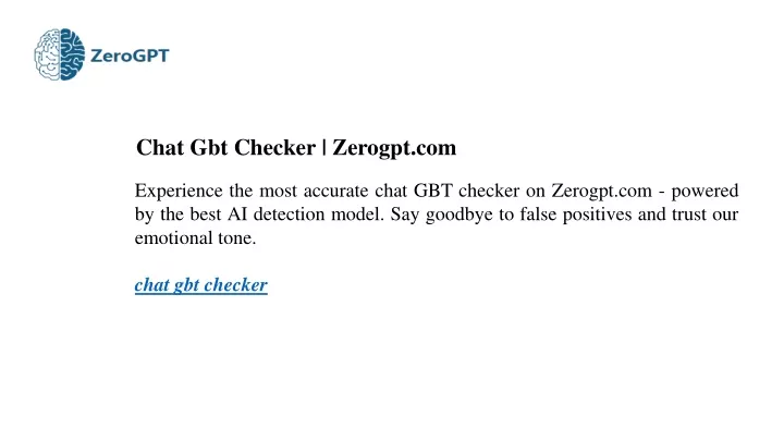 chat gbt checker zerogpt com