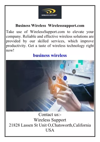 Business Wireless  Wirelesssupport.com