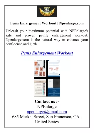 Step-by-step Penis Exercise Program | Npenlarge.com