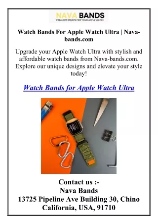 Watch Bands For Apple Watch Ultra  Nava-bands