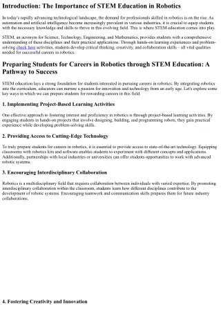 introduction the importance of stem education