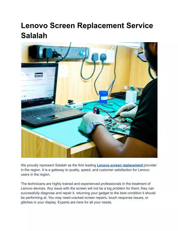 lenovo screen replacement service salalah